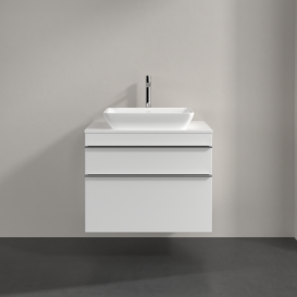 Тумба под раковину Villeroy & Boch Venticello 75,7х50,2 см МДФ глянцевый белый/ручка хром A94001DH