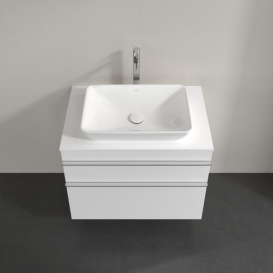 Тумба под раковину Villeroy & Boch Venticello 75,7х50,2 см МДФ глянцевый белый/ручка хром A94001DH