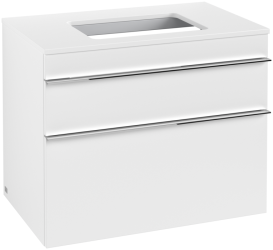 Тумба под раковину Villeroy & Boch Venticello 75,7х50,2 см ДСП/МДФ белый матовый/ручка хром A94001MS