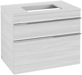 Тумба под раковину Villeroy & Boch Venticello 75,7х50,2 см ДСП/МДФ белое дерево/ручка хром A94001E8