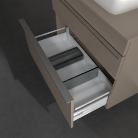 Тумба под раковину Villeroy & Boch Venticello 75,7х50,2 см ДСП трюфель серый/ручка хром A94001VG