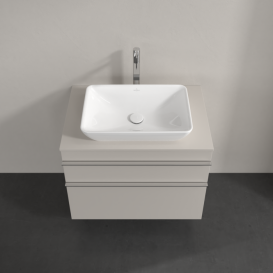 Тумба под раковину Villeroy & Boch Venticello 75,7х50,2 см ДСП мягкий серый/ручка хром A94001VK