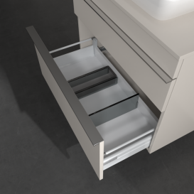 Тумба под раковину Villeroy & Boch Venticello 75,7х50,2 см ДСП мягкий серый/ручка хром A94001VK