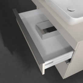 Тумба под раковину Villeroy & Boch Venticello 75,7х50,2 см ДСП мягкий серый/ручка хром A94001VK