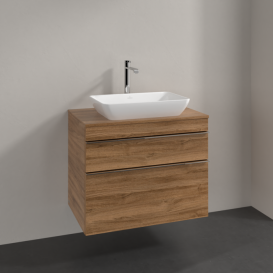 Тумба под раковину Villeroy & Boch Venticello 75,7х50,2 см ДСП дуб канзас/ручка хром A94001RH