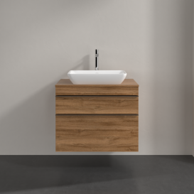 Тумба под раковину Villeroy & Boch Venticello 75,7х50,2 см ДСП дуб канзас/ручка хром A94001RH