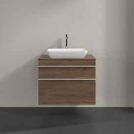 Тумба под раковину Villeroy & Boch Venticello 75,7х50,2 см ДСП дуб аризона/ручка алюминий белый A94002VH