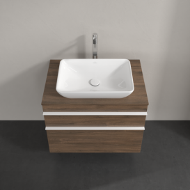 Тумба под раковину Villeroy & Boch Venticello 75,7х50,2 см ДСП дуб аризона/ручка алюминий белый A94002VH