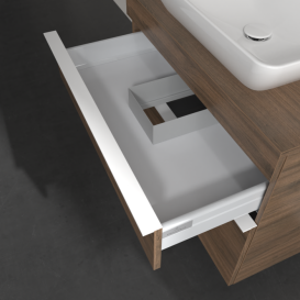 Тумба под раковину Villeroy & Boch Venticello 75,7х50,2 см ДСП дуб аризона/ручка алюминий белый A94002VH