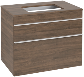 Тумба под раковину Villeroy & Boch Venticello 75,7х50,2 см ДСП дуб аризона/ручка алюминий белый A94002VH