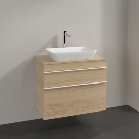 Тумба под раковину Villeroy & Boch Venticello 75,7х50,2 см ДСП северный дуб/ручка алюминий белый A94002VJ