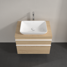 Тумба под раковину Villeroy & Boch Venticello 75,7х50,2 см ДСП северный дуб/ручка алюминий белый A94002VJ