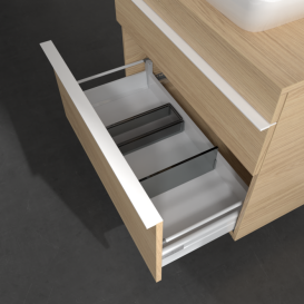 Тумба под раковину Villeroy & Boch Venticello 75,7х50,2 см ДСП северный дуб/ручка алюминий белый A94002VJ