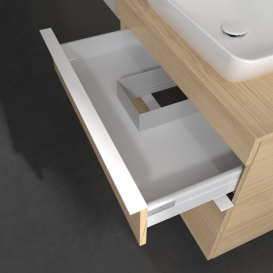 Тумба под раковину Villeroy & Boch Venticello 75,7х50,2 см ДСП северный дуб/ручка алюминий белый A94002VJ