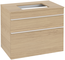 Тумба под раковину Villeroy & Boch Venticello 75,7х50,2 см ДСП северный дуб/ручка алюминий белый A94002VJ