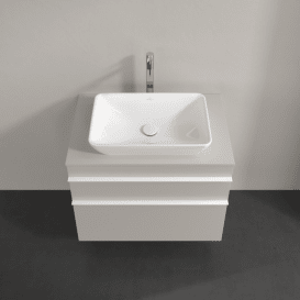 Тумба под раковину Villeroy & Boch Venticello 75,7х50,2 см ДСП мягкий серый/ручка алюминий белый A94002VK