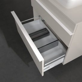 Тумба под раковину Villeroy & Boch Venticello 75,7х50,2 см ДСП мягкий серый/ручка алюминий белый A94002VK