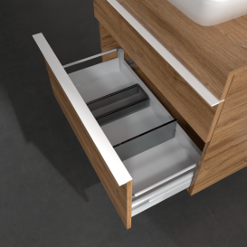 Тумба под раковину Villeroy & Boch Venticello 75,7х50,2 см ДСП дуб канзас/ручка алюминий белый A94002RH