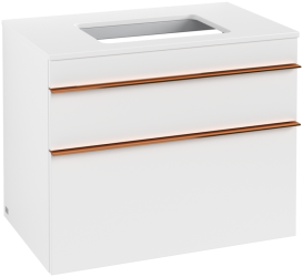 Тумба под раковину Villeroy & Boch Venticello 75,7х50,2 см ДСП/МДФ белый матовый/ручка медь A94005MS
