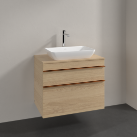 Тумба под раковину Villeroy & Boch Venticello 75,7х50,2 см ДСП северный дуб/ручка медь A94005VJ