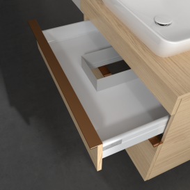 Тумба под раковину Villeroy & Boch Venticello 75,7х50,2 см ДСП северный дуб/ручка медь A94005VJ