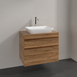 Тумба под раковину Villeroy & Boch Venticello 75,7х50,2 см ДСП дуб канзас/ручка медь A94005RH