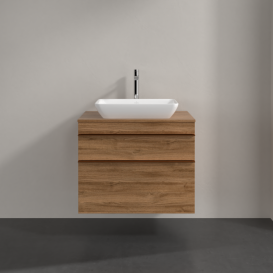 Тумба под раковину Villeroy & Boch Venticello 75,7х50,2 см ДСП дуб канзас/ручка медь A94005RH