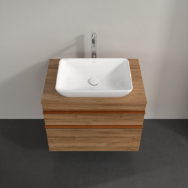 Тумба под раковину Villeroy & Boch Venticello 75,7х50,2 см ДСП дуб канзас/ручка медь A94005RH