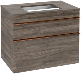 Тумба під раковину Villeroy & Boch Venticello 75,7х50,2 см ДСП кам'яний дуб/ручка мідь A94005RK