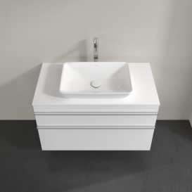 Тумба под раковину Villeroy & Boch Venticello 95,7х50,2 см МДФ глянцевый белый/ручка хром A94101DH