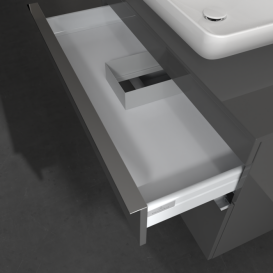 Тумба под раковину Villeroy & Boch Venticello 95,7х50,2 см МДФ глянцевый серый/ручка хром A94101FP
