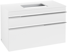 Тумба под раковину Villeroy & Boch Venticello 95,7х50,2 см ДСП/МДФ белый матовый/ручка хром A94101MS