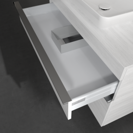 Тумба під раковину Villeroy & Boch Venticello 95,7х50,2 см ДСП/МДФ біле дерево/ручка хром A94101E8