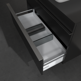 Тумба под раковину Villeroy & Boch Venticello 95,7х50,2 см МДФ черный матовый лак/ручка хром A94101PD