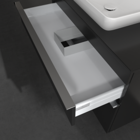 Тумба под раковину Villeroy & Boch Venticello 95,7х50,2 см МДФ черный матовый лак/ручка хром A94101PD