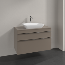 Тумба під раковину Villeroy & Boch Venticello 95,7х50,2 см ДСП трюфель сірий/ручка хром A94101VG
