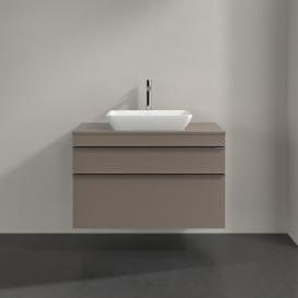 Тумба під раковину Villeroy & Boch Venticello 95,7х50,2 см ДСП трюфель сірий/ручка хром A94101VG