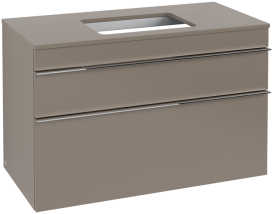 Тумба під раковину Villeroy & Boch Venticello 95,7х50,2 см ДСП трюфель сірий/ручка хром A94101VG