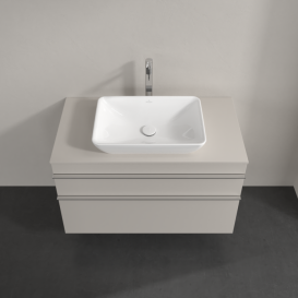 Тумба под раковину Villeroy & Boch Venticello 95,7х50,2 см ДСП мягкий серый/ручка хром A94101VK