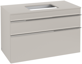 Тумба под раковину Villeroy & Boch Venticello 95,7х50,2 см ДСП мягкий серый/ручка хром A94101VK