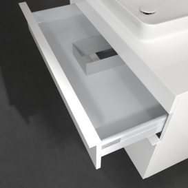 Тумба під раковину Villeroy & Boch Venticello 95,7х50,2 см МДФ глянсовий білий/ручка алюміній білий A94102DH