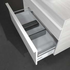 Тумба под раковину Villeroy & Boch Venticello 95,7х50,2 см ДСП/МДФ белое дерево/ручка алюминий белый A94102E8