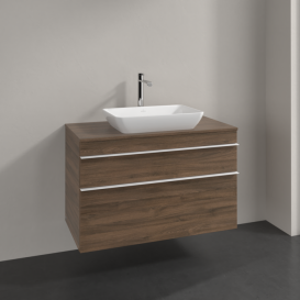 Тумба под раковину Villeroy & Boch Venticello 95,7х50,2 см ДСП дуб аризона/ручка алюминий белый A94102VH