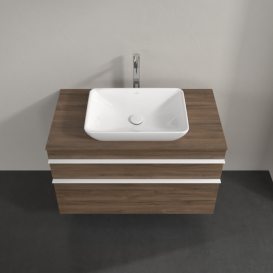 Тумба под раковину Villeroy & Boch Venticello 95,7х50,2 см ДСП дуб аризона/ручка алюминий белый A94102VH