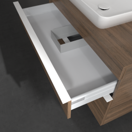 Тумба под раковину Villeroy & Boch Venticello 95,7х50,2 см ДСП дуб аризона/ручка алюминий белый A94102VH