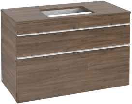 Тумба под раковину Villeroy & Boch Venticello 95,7х50,2 см ДСП дуб аризона/ручка алюминий белый A94102VH