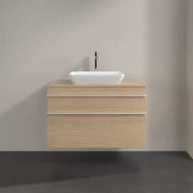 Тумба под раковину Villeroy & Boch Venticello 95,7х50,2 см ДСП северный дуб/ручка алюминий белый A94102VJ