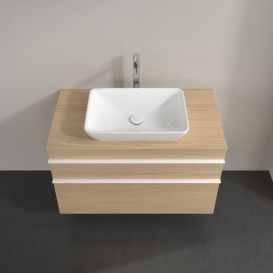 Тумба под раковину Villeroy & Boch Venticello 95,7х50,2 см ДСП северный дуб/ручка алюминий белый A94102VJ
