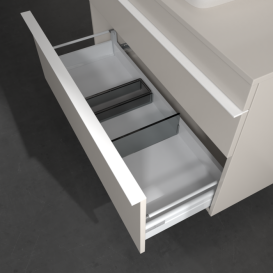 Тумба под раковину Villeroy & Boch Venticello 95,7х50,2 см ДСП мягкий серый/ручка алюминий белый A94102VK