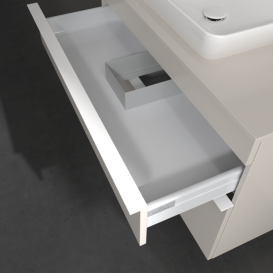 Тумба под раковину Villeroy & Boch Venticello 95,7х50,2 см ДСП мягкий серый/ручка алюминий белый A94102VK